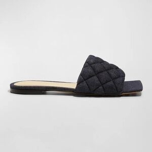 SOLD Bottega Veneta Denim Padded Flat Sandals